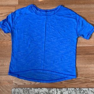 Blue Lululemon t-shirt